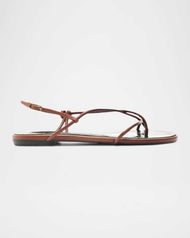 Strappy Leather Ankle-Strap Sandals